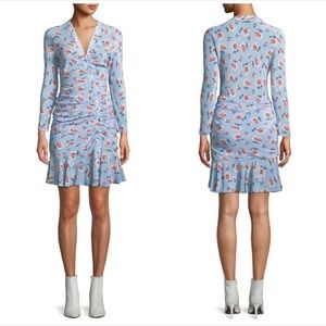 Veronica Beard Blue Floral Mini Dress